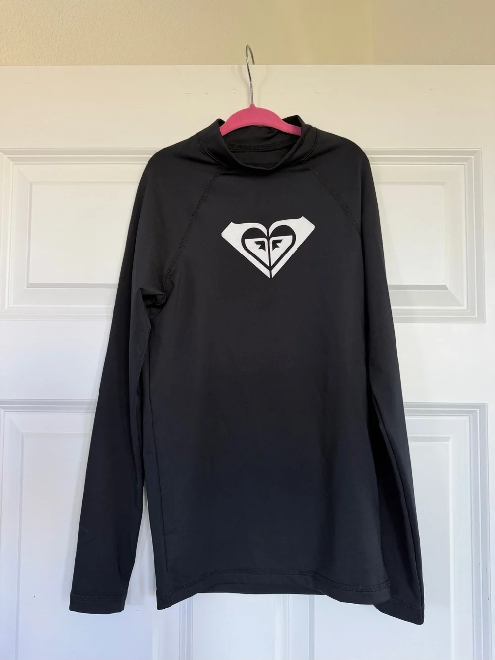 Roxy Girl’s Black Logo Rash Guard